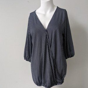 TUTTA BELLA MATERNITY SZ XL STRIPED 3/4 SLEEVE TOP